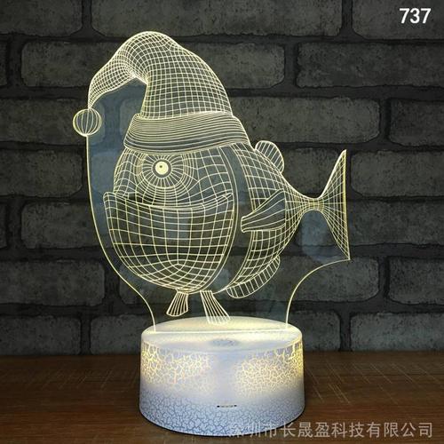 3D觸控小夜燈 外貿(mào)爆款圣誕禮品，一件代發(fā)開啟智能燈飾新藍(lán)海